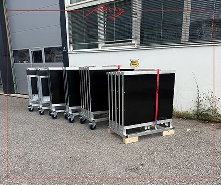 klappBARs made ready for transport