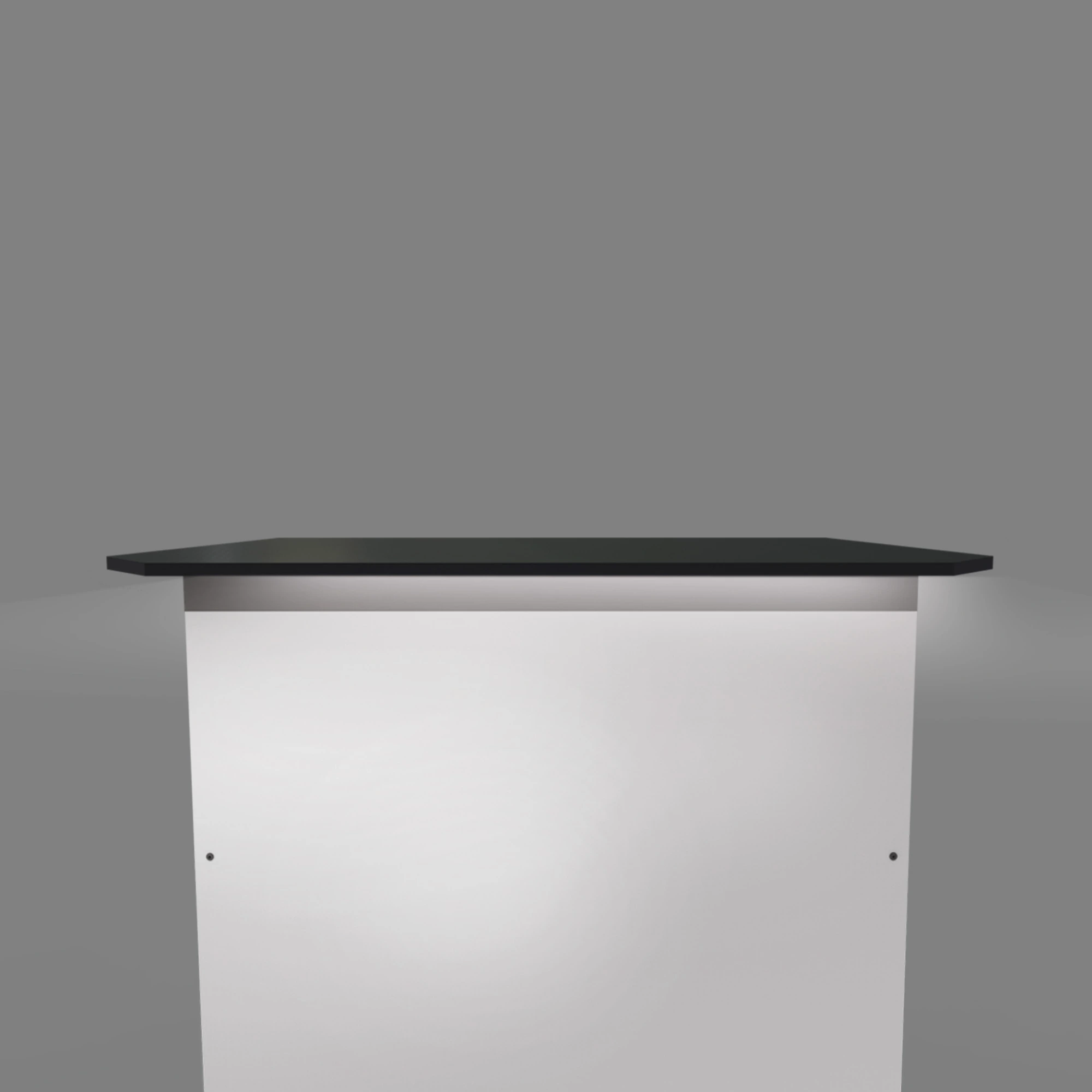 Example Image of a klappECKE with front LED lighting.